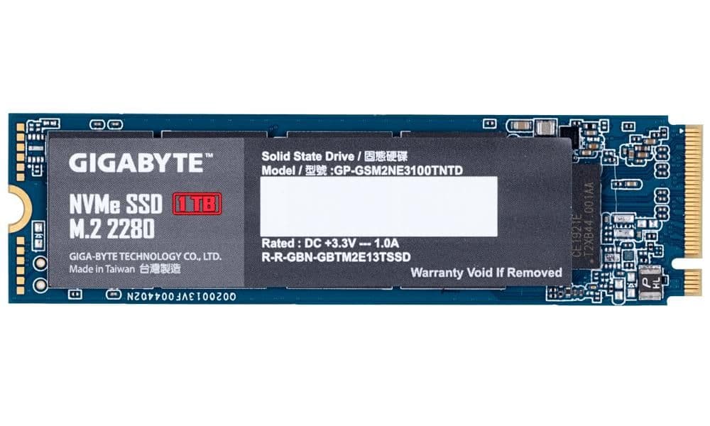 Gigabyte GP-GSM2NE3100TNTD 1TB SSD M.2 PCIe 3.0 NVMe main image