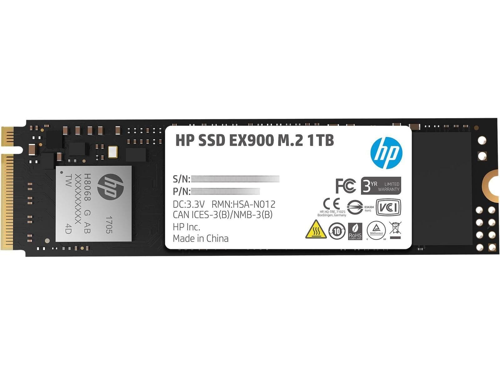 HP EX900 1TB SSD M.2-2280 NVMe PCIe 3.0 X4 image
