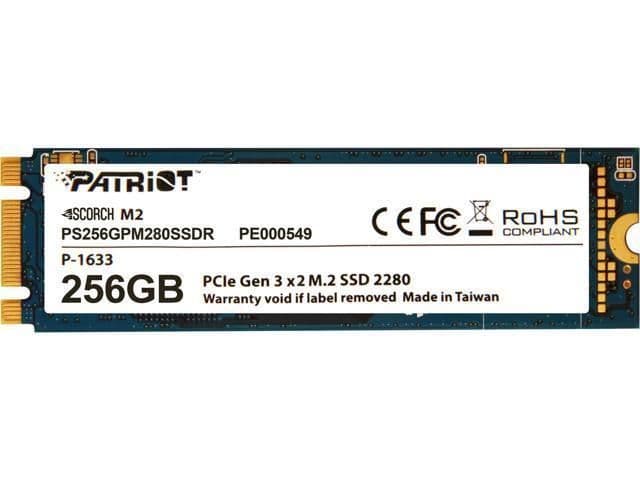 Patriot Scorch 256GB SSD M.2-2280 PCIe 3.0 X2 NVMe main image