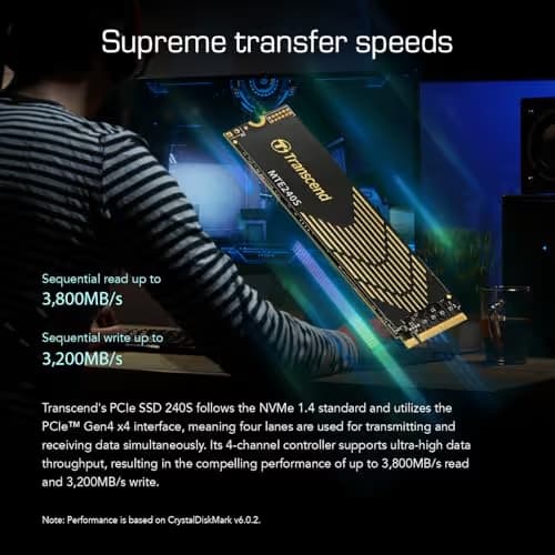 Transcend MTE240S 1TB M.2-2280 SSD PCIe 4.0 X4 NVMe image