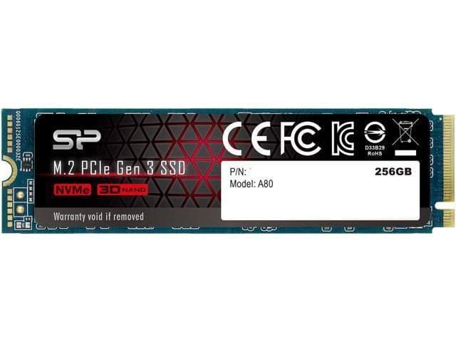 Silicon Power A80 256GB M.2 SSD PCIe 3.0 NVMe main image