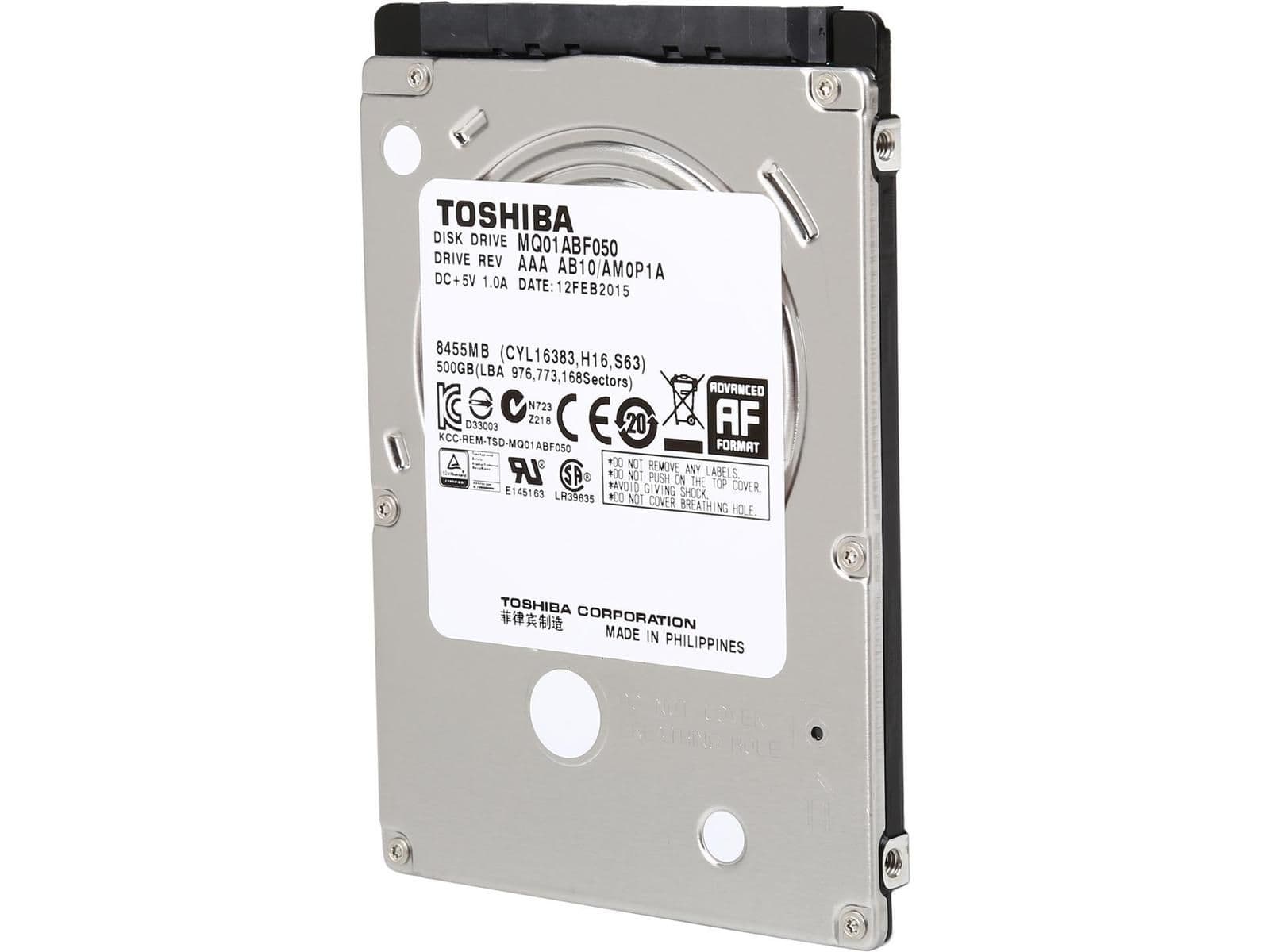 Toshiba MQ01ABF050M 500GB HDD 2.5" 5400RPM SATA 6.0 Gb/s image