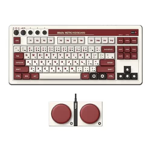 8BitDo Retro Fami Wired/Bluetooth/Wireless Mechanical Gaming Keyboard main image