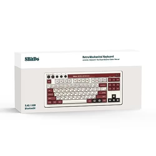 8BitDo Retro Fami Wired/Bluetooth/Wireless Mechanical Gaming Keyboard image