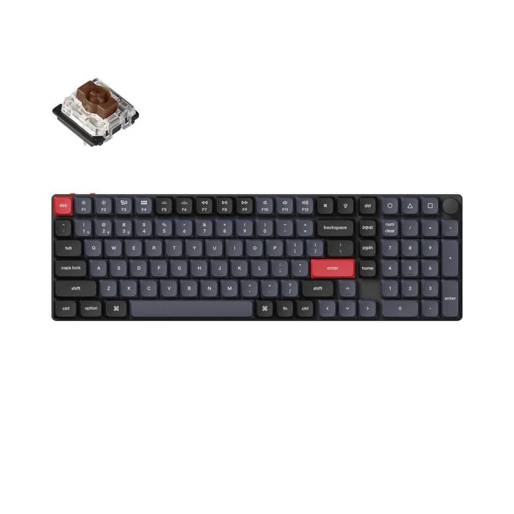 Keychron K17 Pro RGB Wired/Bluetooth Standard Mechanical Keyboard Gateron Low-Profile Brown (Hot-Swappable) image