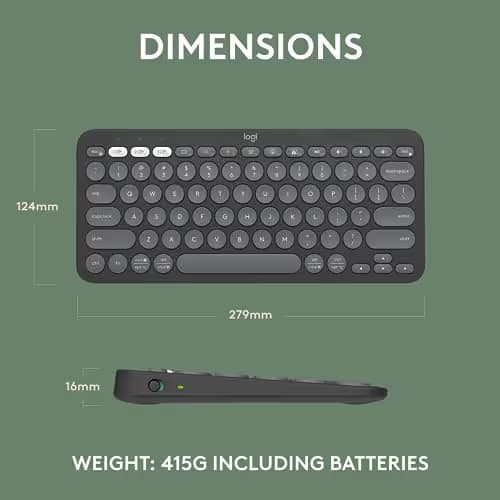 Logitech Pebble Keys 2 K380S Bluetooth Standard Keyboard image