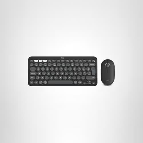 Logitech Pebble 2 Bluetooth/Wireless/Wired Standard Keyboard With Optical Mouse image