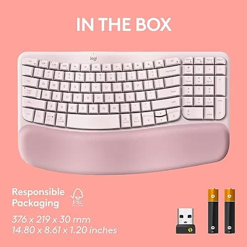 Logitech Wave Keys Ergonomic Bluetooth/Wireless/Wired Keyboard image