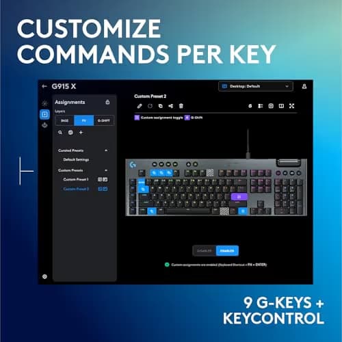 Logitech G915 X RGB Wired Logitech GL Linear Gaming Keyboard image