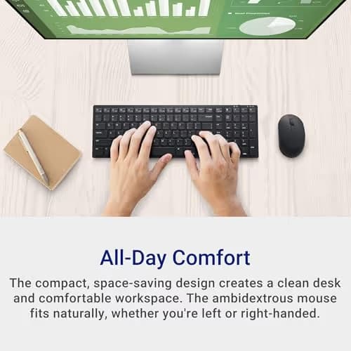Dell KM5221W Wired/Wireless Standard Keyboard With Optical Mouse image