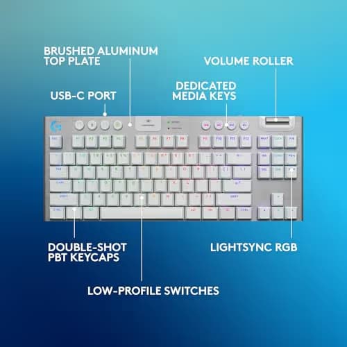 Logitech G915 LIGHTSPEED TKL RGB Wireless/Wired/Bluetooth Logitech Low-Profile GL Tactile Gaming Keyboard image
