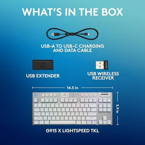 Logitech G915 LIGHTSPEED TKL RGB Wireless/Wired/Bluetooth Logitech Low-Profile GL Tactile Gaming Keyboard image