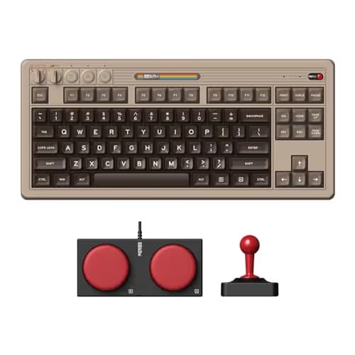 8BitDo Retro C64 Wired/Bluetooth/Wireless Kailh Box White V2 Gaming Keyboard image