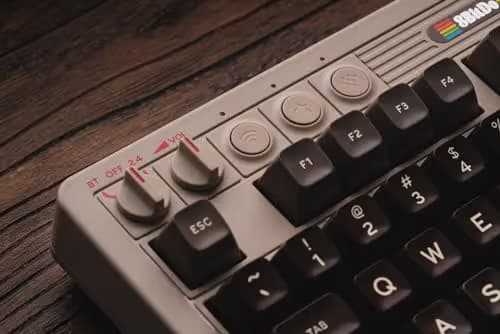 8BitDo Retro C64 Wired/Bluetooth/Wireless Kailh Box White V2 Gaming Keyboard image