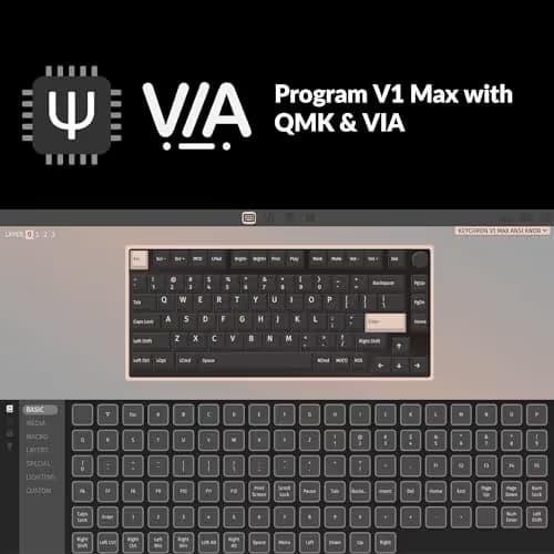Keychron V1 Max Mechanical Wireless Mini Keyboard image