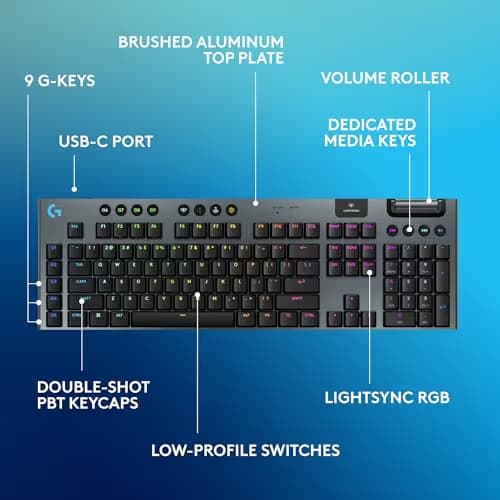 Logitech G915 X LIGHTSPEED RGB Wired/Wireless/Bluetooth Mechanical Gaming Keyboard with GL Clicky image