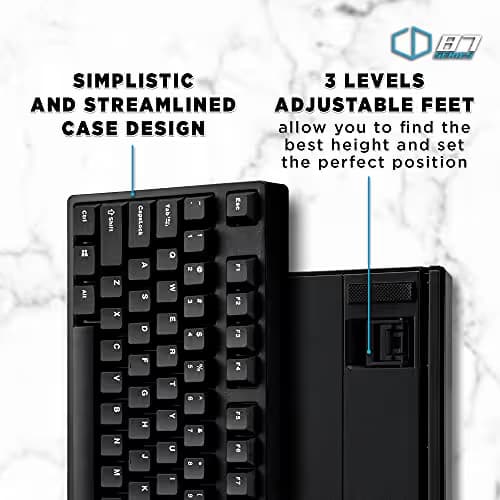 iKBC CD87 V2 Standard Wired Cherry MX Blue Mechanical Keyboard image