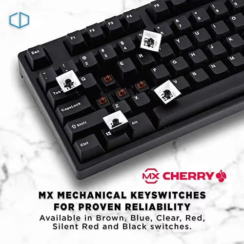 iKBC CD87 V2 Standard Wired Cherry MX Blue Mechanical Keyboard image