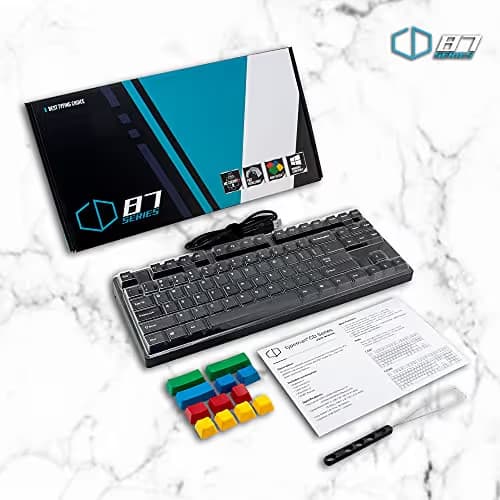 iKBC CD87 V2 Standard Wired Cherry MX Blue Mechanical Keyboard image