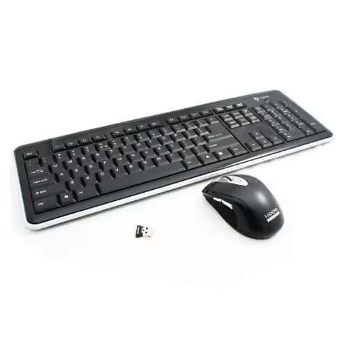 i-rocks RF-6577L-BK Wireless Slim Keyboard with Laser Mouse image