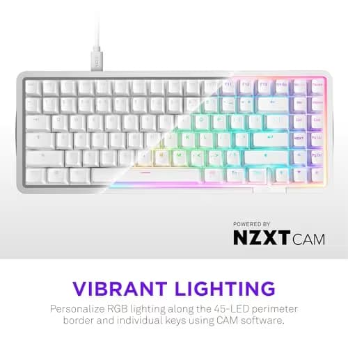 NZXT KB-101NW-US RGB Wired Gaming Keyboard image