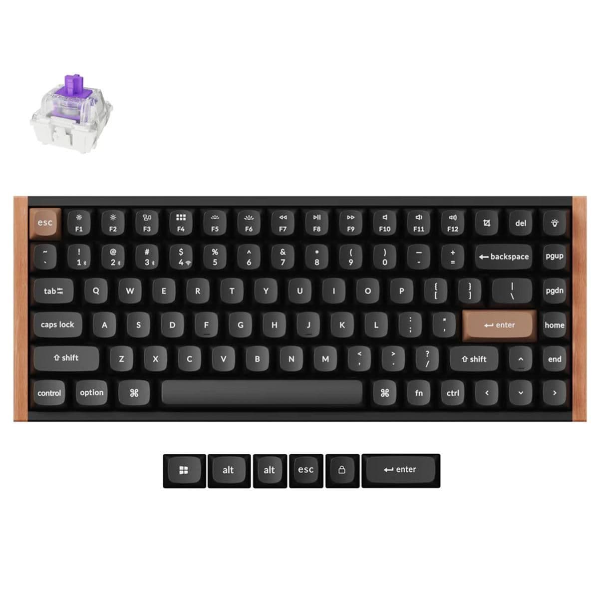 Keychron Q1 HE QMK PBT RGB Wireless/Bluetooth/Wired Standard Mechanical Keyboard image