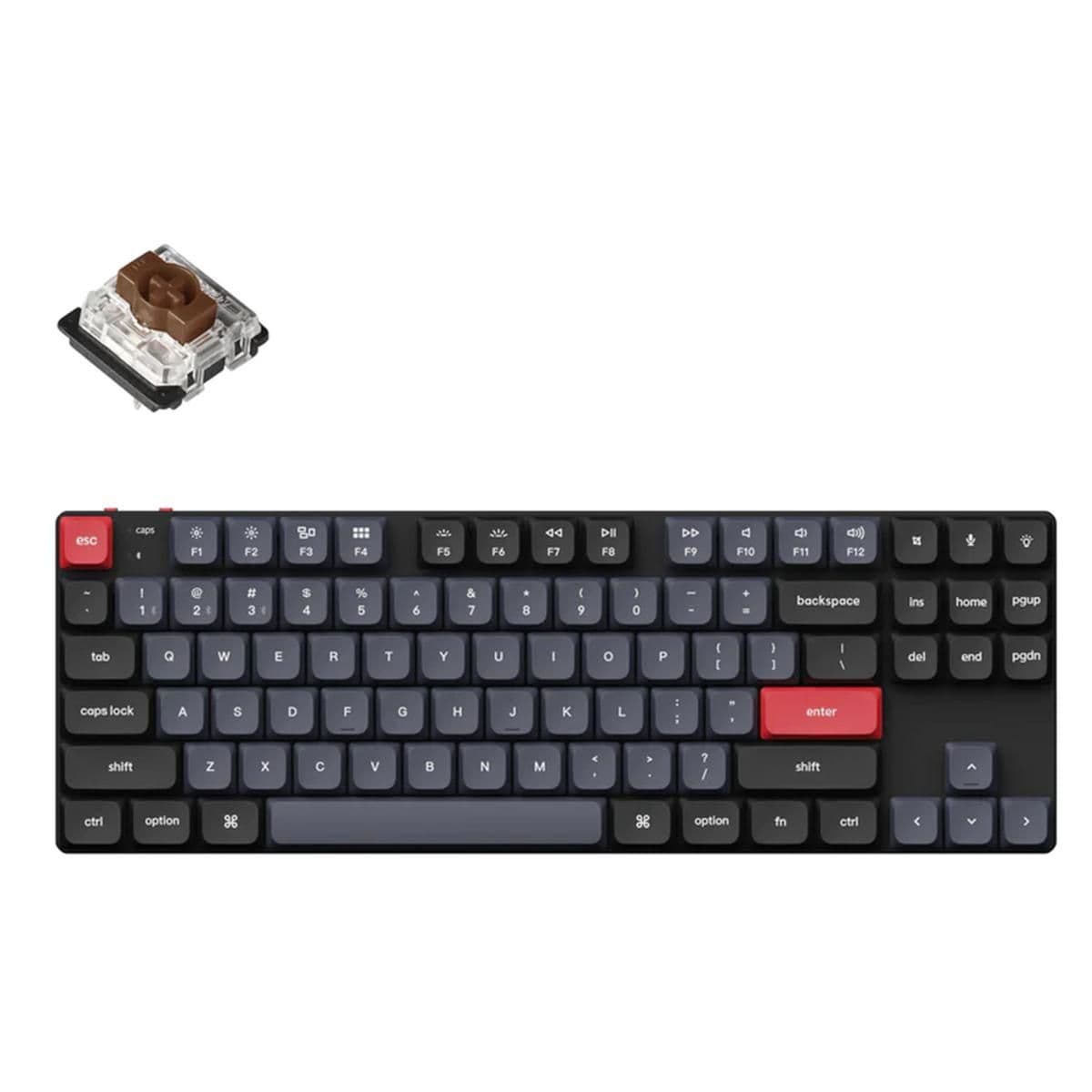 Keychron K1 Pro RGB Wired/Bluetooth Standard Gateron Low-Profile Brown (Hot-Swappable) Mechanical Keyboard image