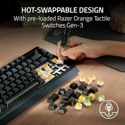 Razer BlackWidow V4 Pro 75% RGB Wireless/Bluetooth Mini Gaming Keyboard image