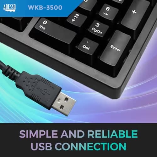 Adesso WKB-3500UB Wireless Ergonomic Keyboard image