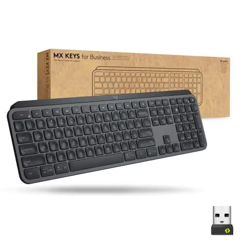 Logitech MX Keys Bluetooth Wireless Wired Wired Slim Keyboard image