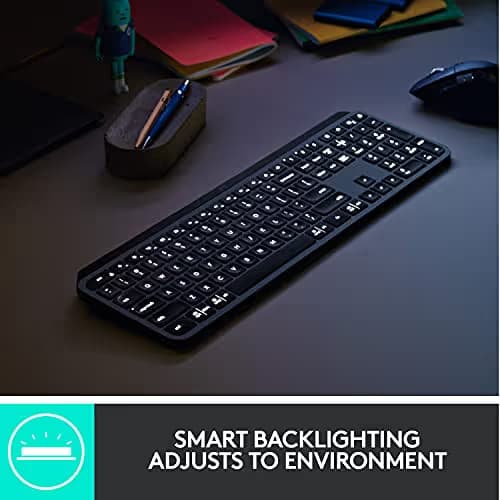 Logitech MX Keys Bluetooth Wireless Wired Wired Slim Keyboard image