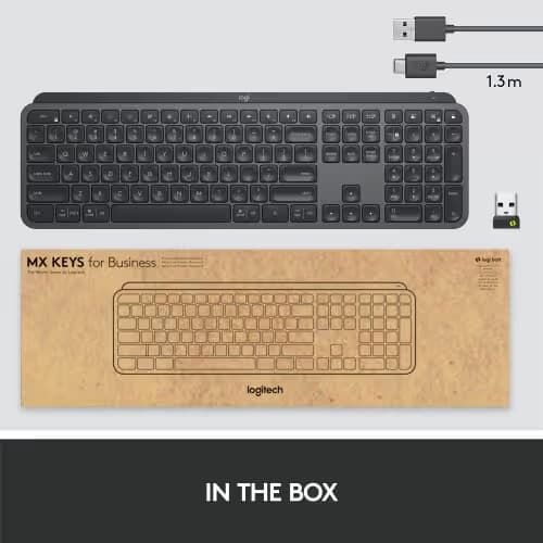 Logitech MX Keys Bluetooth Wireless Wired Wired Slim Keyboard image