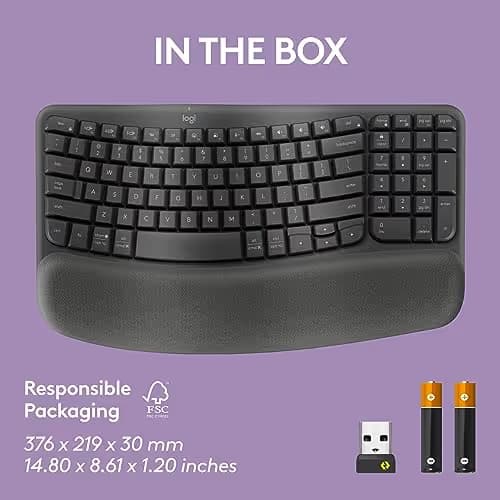 Logitech Wave Keys Wireless/Wired Ergonomic Keyboard image