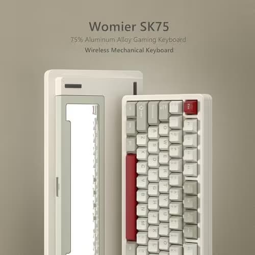 Womier SK75 RGB Wired/Wireless/Bluetooth Mini Linear Mechanical Keyboard image