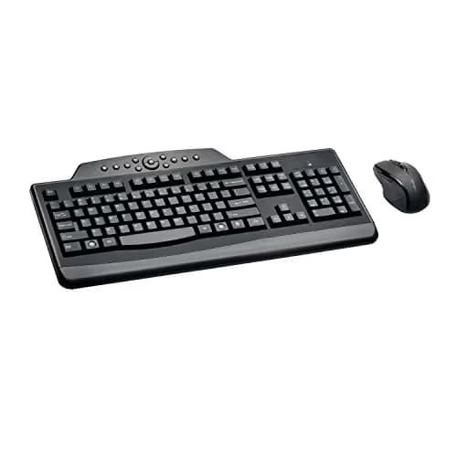 Kensington Pro Fit Wireless Media Desktop Set Ergonomic Keyboard with Optical Mouse image