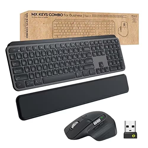 Logitech MX Keys Gen 2 Bluetooth/Wireless/Wired/Wired Slim Keyboard With Optical Mouse image