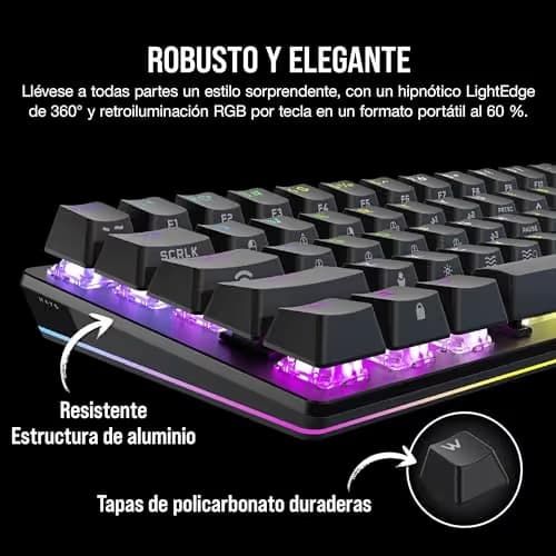 Corsair K70 PRO MINI RGB Wireless/Wired/Bluetooth Cherry MX Red Mechanical Gaming Keyboard image