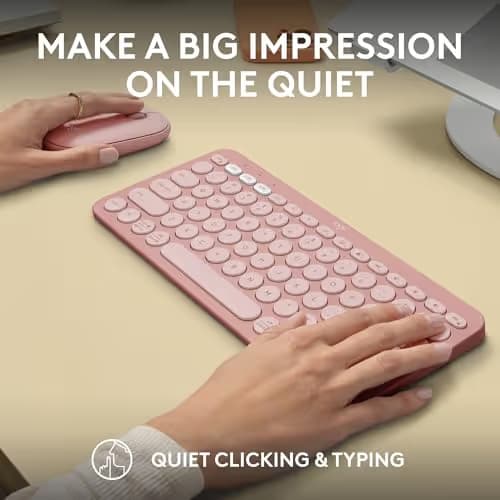 Logitech Pebble 2 Bluetooth/Wireless/Wired Standard Keyboard With Optical Mouse image