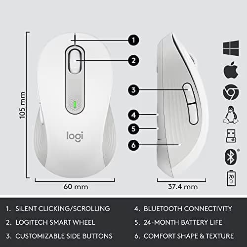 Logitech Signature MK650 Wired/Bluetooth/Wireless Standard Keyboard With Laser Mouse image