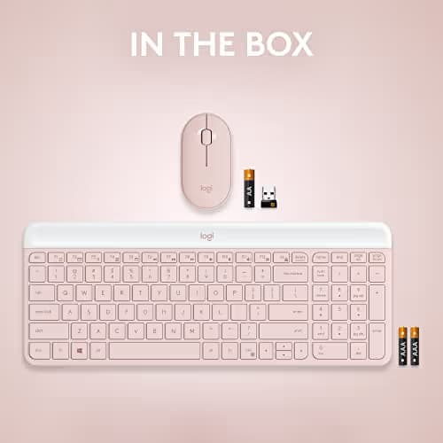 Logitech MK470 Wireless/Wired Slim Keyboard With Optical Mouse image