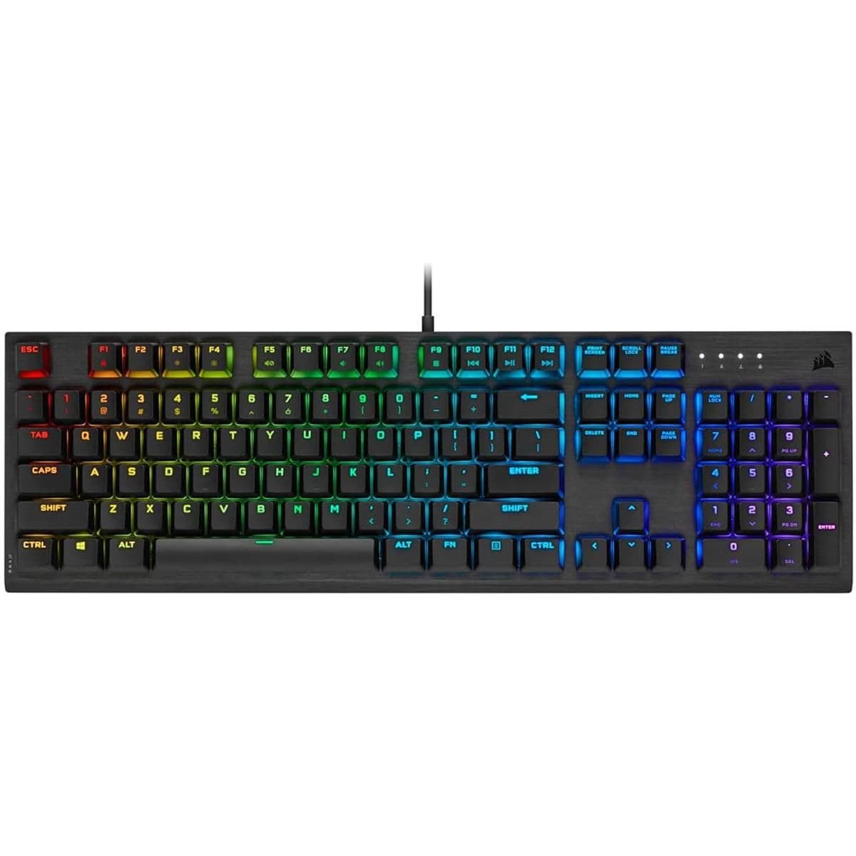 Corsair K60 RGB Pro Cherry MX Low Profile Speed Silver Wired Gaming Keyboard image