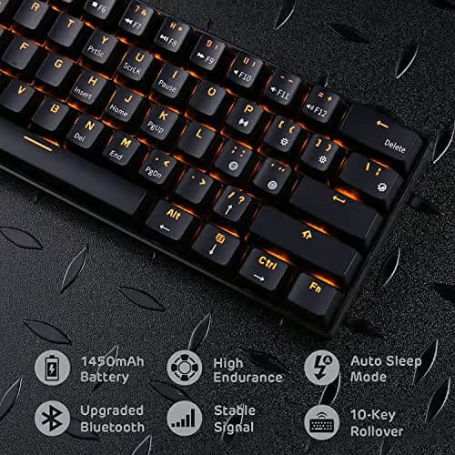 RK Royal Kludge RK61 Bluetooth/Wireless/Wired Mini Keyboard image