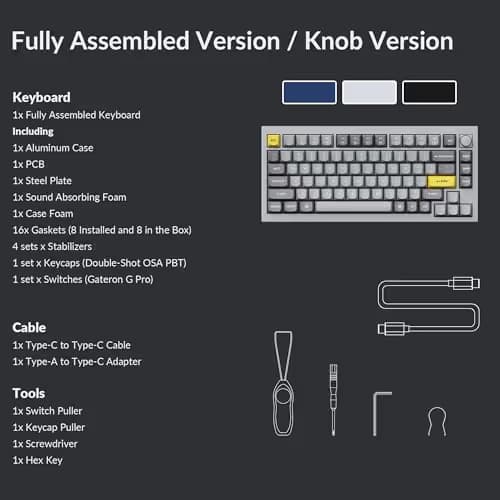 Keychron Q1 QMK V2 Knob Wired Mini Mechanical Keyboard image