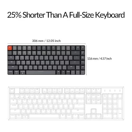 Keychron K3 V2 Ultra-slim Bluetooth/Wired/Wired Standard Gateron Low-Profile Red Mechanical Keyboard image