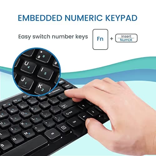 Perixx PERIBOARD-407B Wired Mini Keyboard image