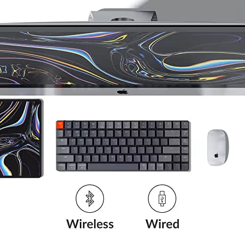 Keychron K3 V2 Ultra-slim RGB Wired/Bluetooth/Wired Standard Keychron Optical Red Low Profile (Hot-Swappable) Keyboard image
