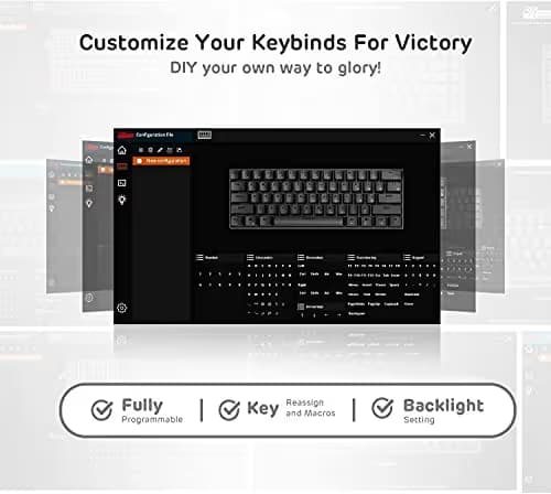 RK Royal Kludge RK61 RK Blue Bluetooth/Wireless/Wired Mini Mechanical Keyboard image