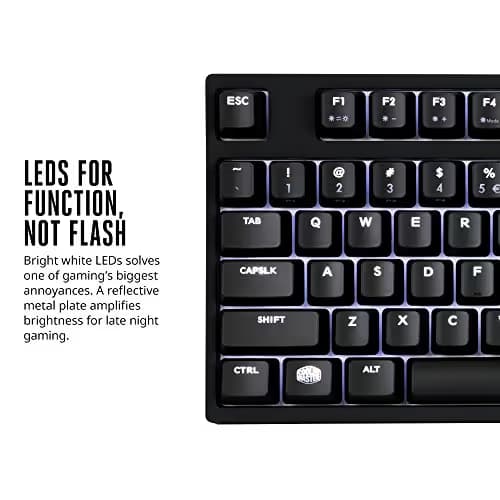 Cooler Master MasterKeys Pro M White (MX Red) Wired Standard Mechanical Keyboard image