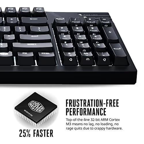 Cooler Master MasterKeys Pro M White (MX Red) Wired Standard Mechanical Keyboard image