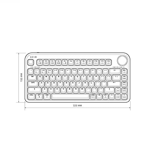 AZIO IZO Bluetooth/Wired Standard Gateron Blue Mechanical Keyboard image